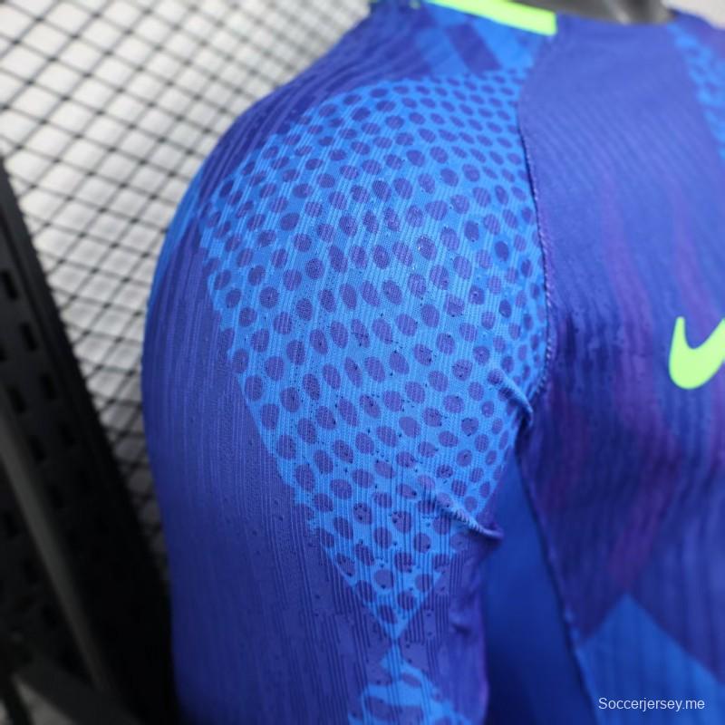 إصدار اللاعب 2025 قميص البرازيل بأكمام طويلة الأكمام خارجي 2025