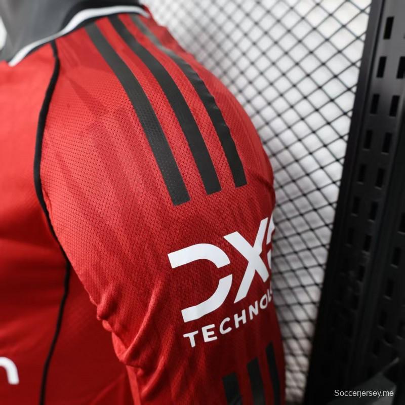 إصدار اللاعب 25/26 قميص فريق مانشستر يونايتد بأكمام طويلة الأكمام للمباراة النهائية