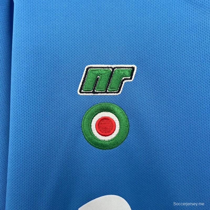 87/88 قميص بأكمام طويلة ريترو طويل الأكمام من نابولي