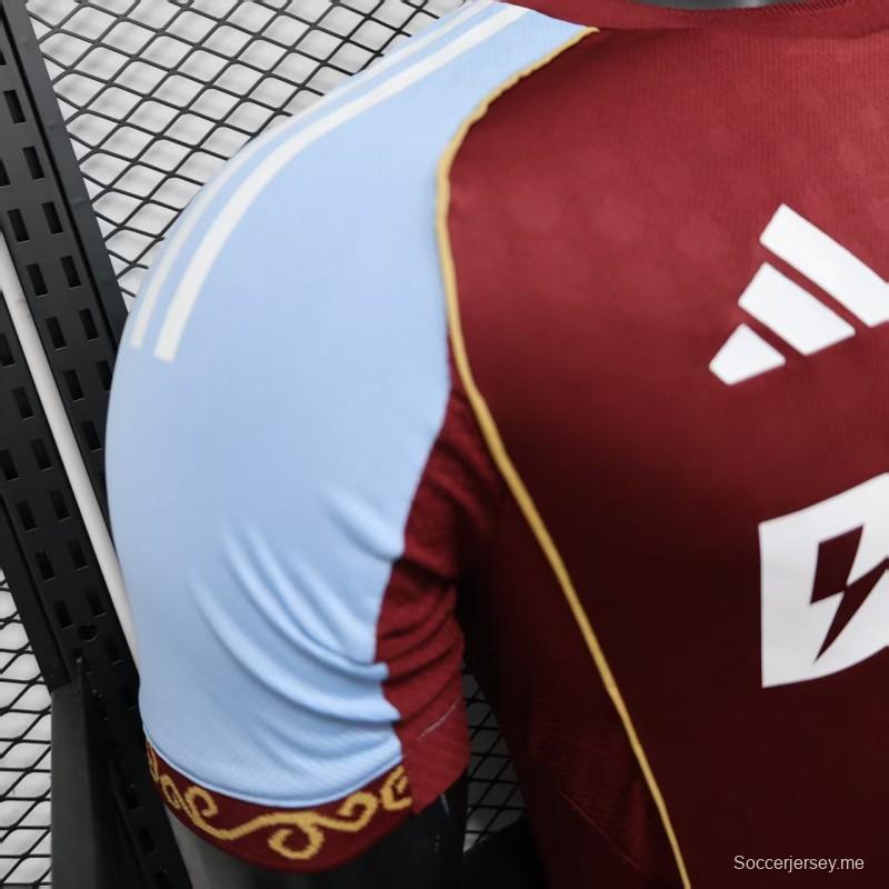 نسخة اللاعب 25/26 قميص أستون فيلا 25/26 قميص فريق أستون فيلا الرئيسي