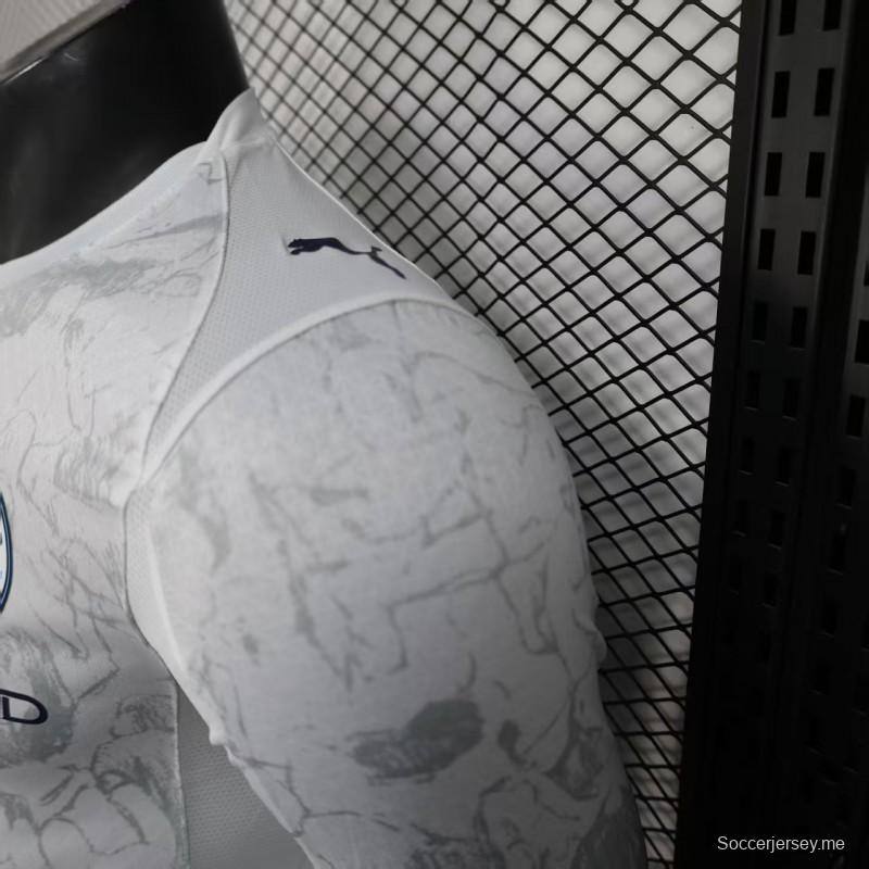 إصدار اللاعب 25/26 قميص بأكمام طويلة الأكمام لمانشستر سيتي خارج أرضه