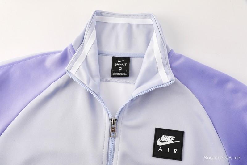 2025 جاكيت نايك 2025 جاكيت بنفسجي كامل بسحاب + بنطلون طويل