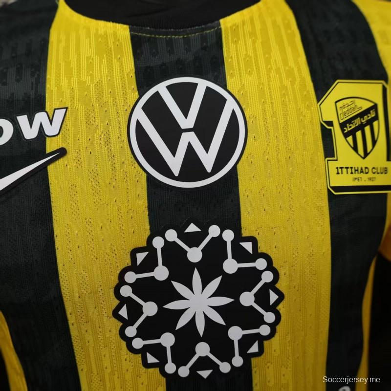 إصدار اللاعب 25/26 قميص نادي الاتحاد المنزلي