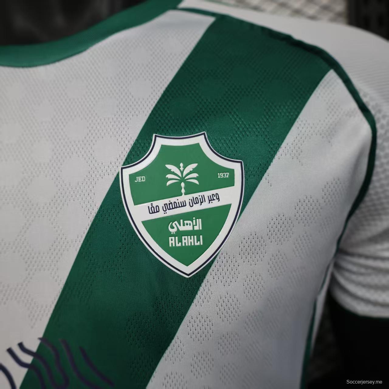 إصدار اللاعب 25/26 قميص الأهلي المنزلي الأبيض 25/26