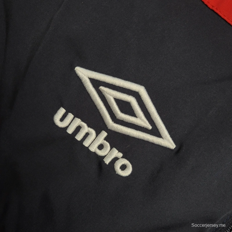 جاكيت إنجلترا 2025 سترة واقية من الرياح باللون الكحلي/الأحمر/الأبيض