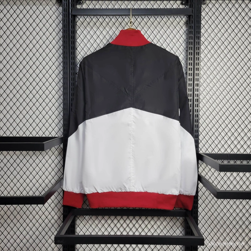 25/26 جاكيت ليفربول سترة واقية من الرياح أبيض اللون أبيض