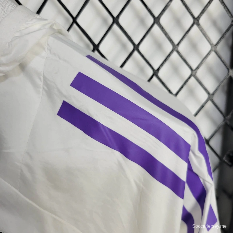 25/26 جاكيت ريال مدريد سترة واقية من الرياح أبيض اللون