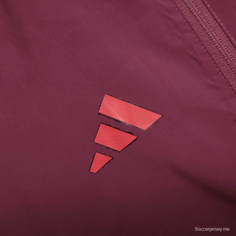 25/26 جاكيت بايرن ميونيخ نبيذ سترة واقية من الرياح 25/26