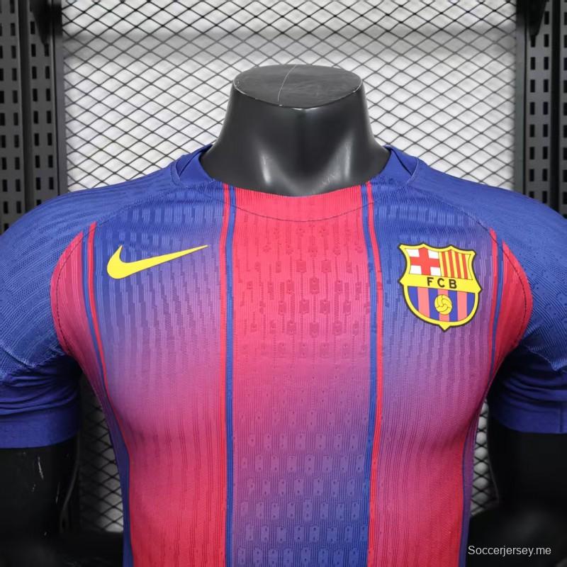 إصدار اللاعب 25/26 قميص برشلونة الأساسي بدون راعي