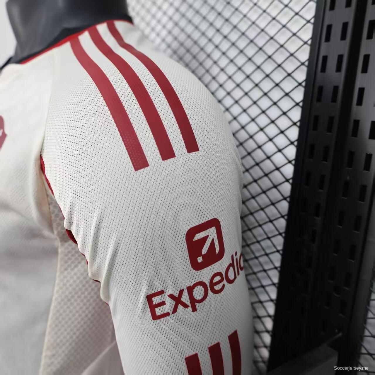 نسخة اللاعب 25/26 قميص ليفربول بأكمام طويلة الأكمام خارج أرضه