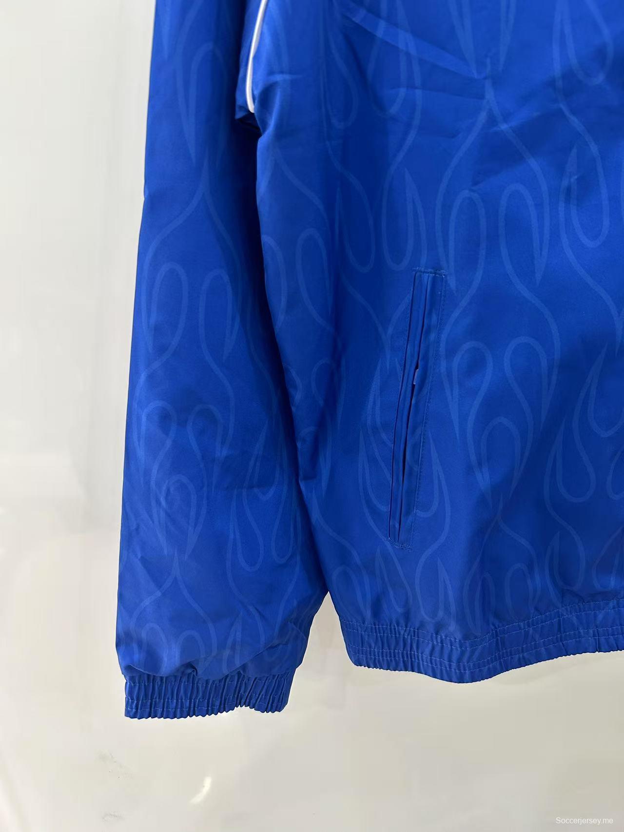 1998 سترة واقية من الرياح زرقاء يابانية 1998