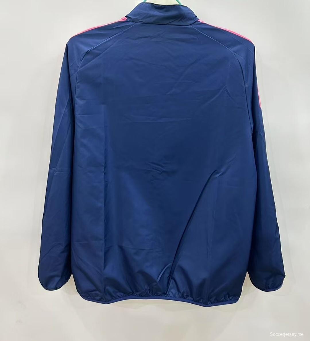 25/26 ريال مدريد أصفر/كحلي بسترة واقية من الرياح عكسية اللون أصفر/كحلي