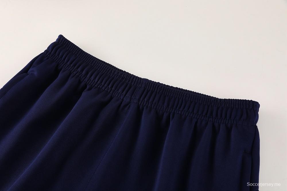 2025 NIKE جاكيت أسود/أبيض بسحاب كامل + بنطلون طويل