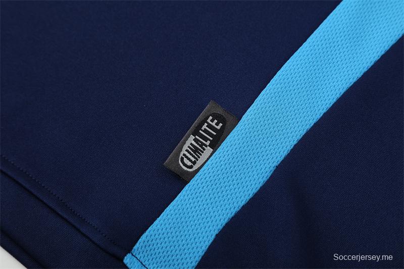 Retro 03/04 Real Madrid Royal Blue Half Zipper Jacket