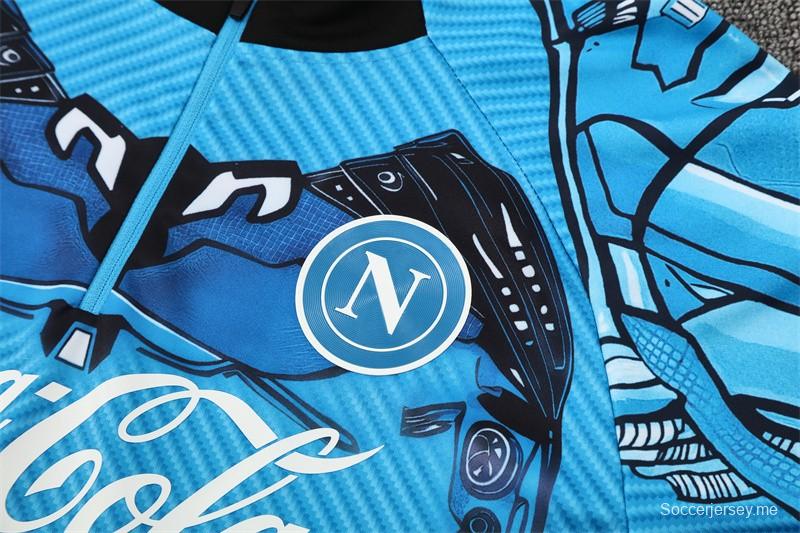 25/26 Napoli Light Blue Camouflage Half Zipper Jacket+Long Pants