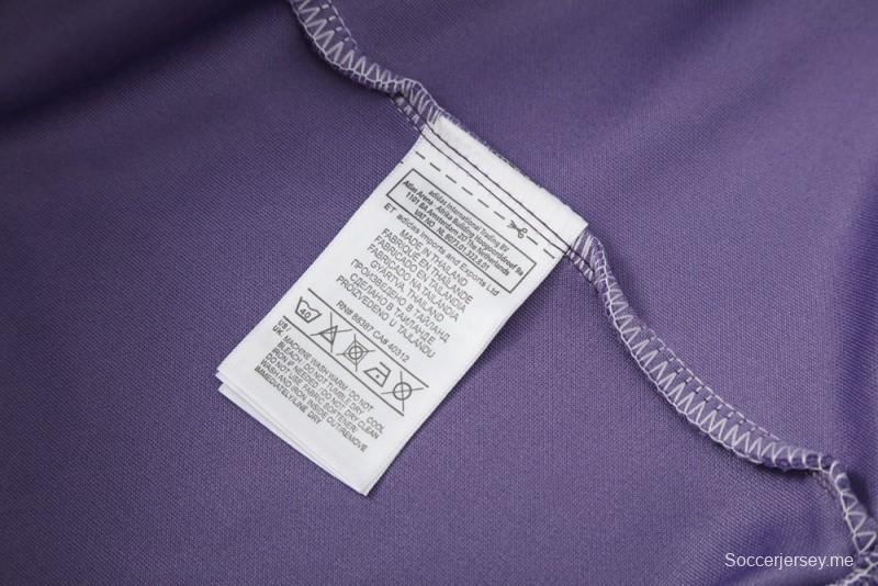 2025 أديداس 2025 جاكيت أديداس بنفسجي كامل بسحاب + بنطلون طويل