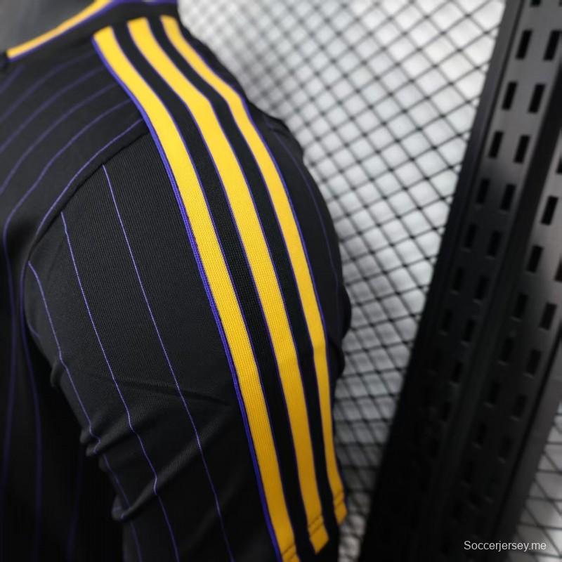 إصدار اللاعب 25/26 قميص مانشستر يونايتد كاجوال أسود اللون أسود اللون أسود كاجوال