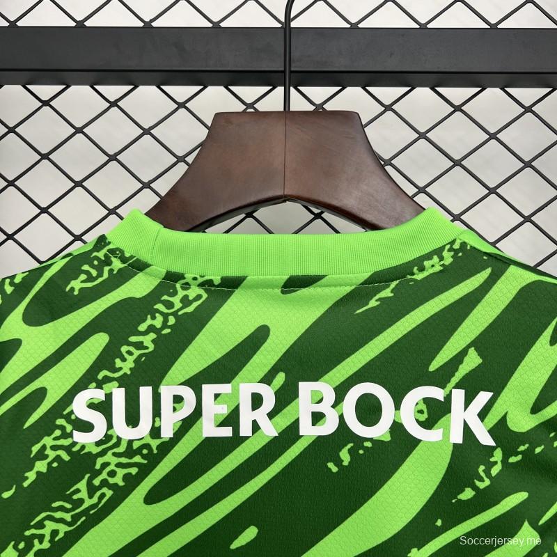 25/26 قميص أخضر لحارس مرمى سبورتنج لشبونة للأطفال