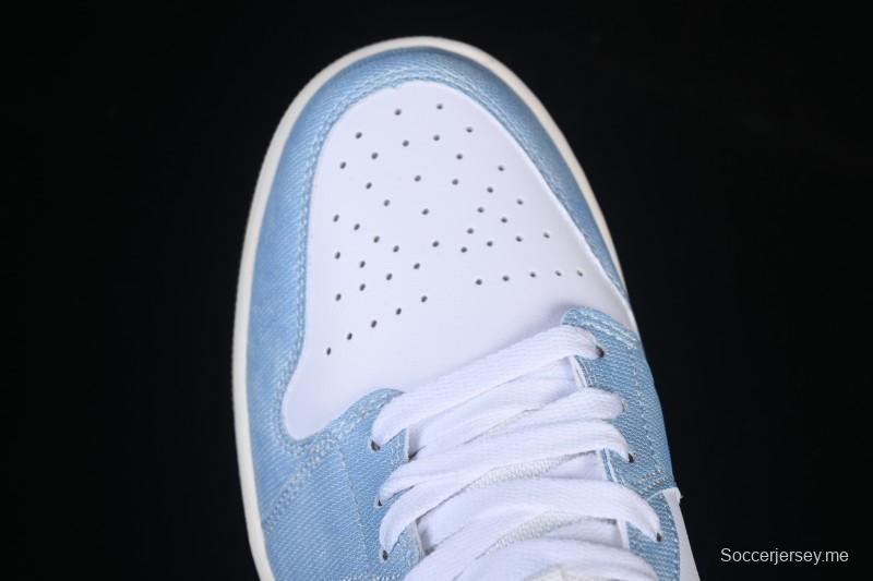 حذاء نايك اير جوردان 1 ريترو ميد ريترو من نايك اير جوردان 1 ريترو أزرق دنيم كاجوال - HQ2005-100