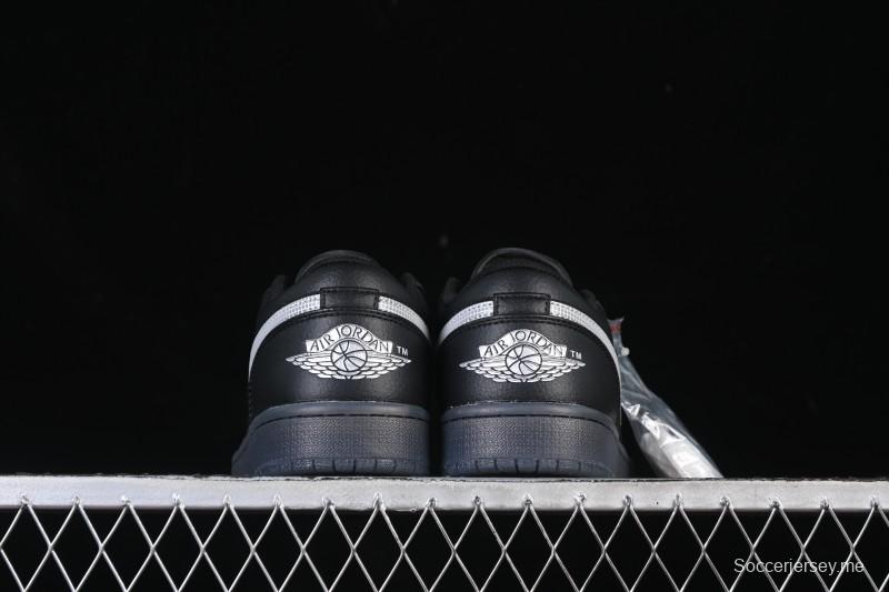 نايك اير جوردان 1 اير جوردان 1 لاو AJ1 اسود كانفاس أبيض كانفاس منخفضة كاجوال حذاء كرة سلة كاجوال - HV596868-001