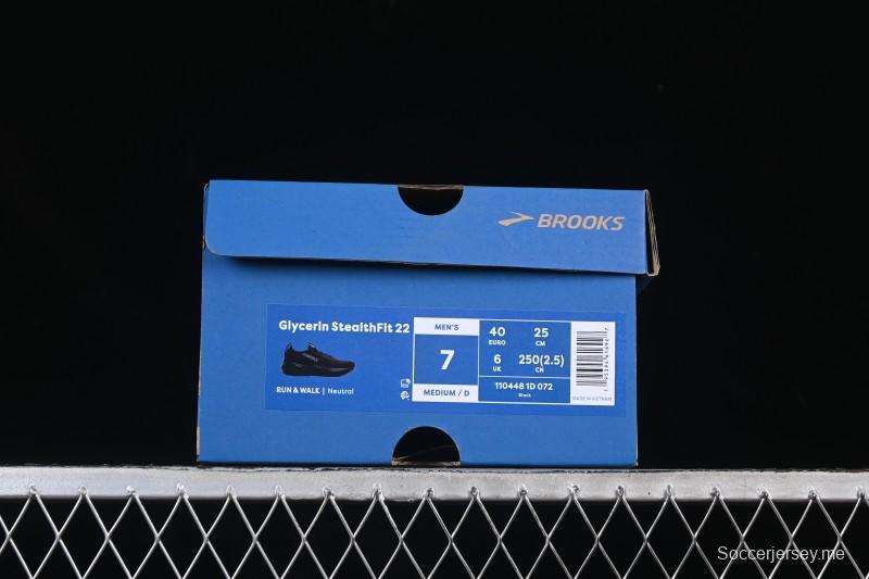 حذاء الجري بروكس جليسرين ستيلث فيت 22 نيتروجين ماراثون مبطن من بروكس جليسرين ستيلث فيت 22 - 1104481D072