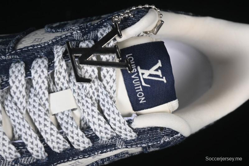 حذاء نايك اير فورس 1 '07 منخفض من نايك اير فورس 1 '07 LV Collaboration حذاء رياضي كاجوال أزرق أبيض - YF9511-812