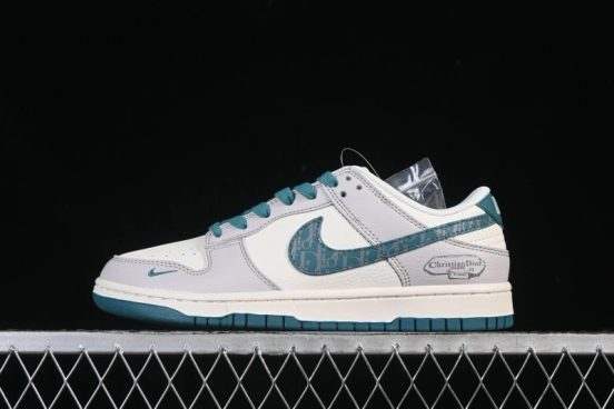 حذاء تزلج نايك SB Dunk Dunk Low Dunk Collaboration Dior Collaboration أبيض رمادي مخصص للذكرى السنوية حذاء تزلج كاجوال منخفض عالي الجودة ZH2588-277