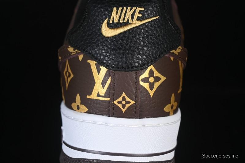 حذاء نايك اير فورس 1 '07 منخفض من نايك اير فورس 1 '07 LV Collaboration كلاسيكي كلاسيكي أبيض بني كاجوال - CZ3986-004