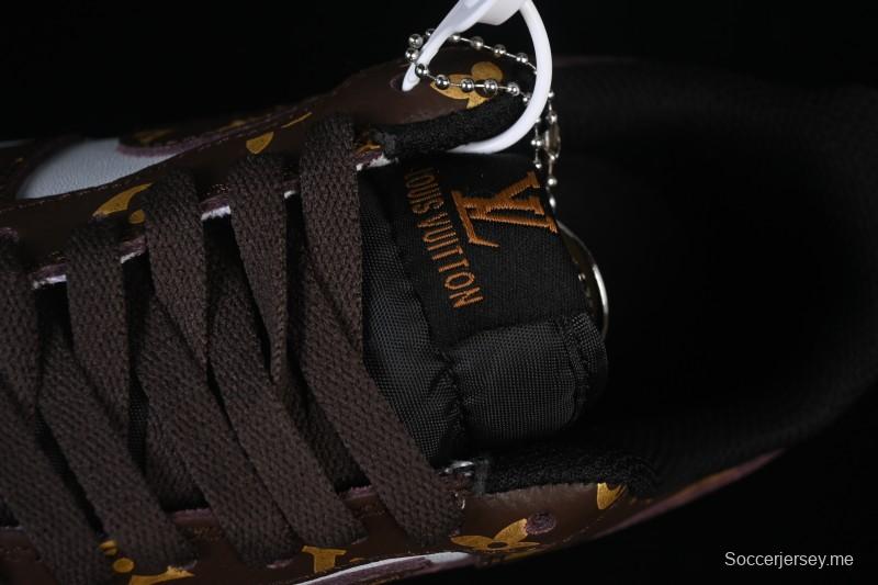 حذاء نايك اير فورس 1 '07 منخفض من نايك اير فورس 1 '07 LV Collaboration كلاسيكي كلاسيكي أبيض بني كاجوال - CZ3986-004