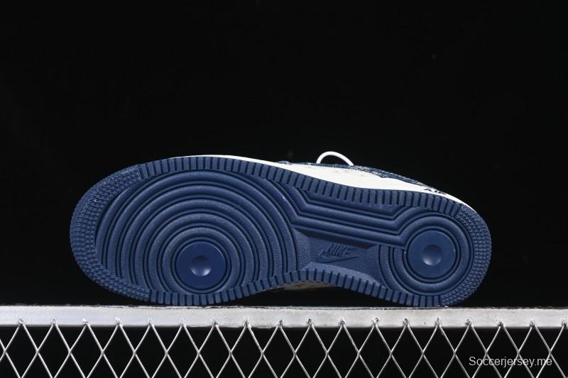 حذاء نايك اير فورس 1 '07 منخفض من نايك اير فورس 1 '07 LV Collaboration حذاء رياضي كاجوال أزرق أبيض - YF9511-811