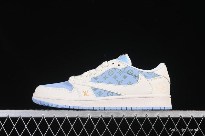 حذاء نايك ترافيس سكوت x Fragment Design x Air Jordan 1 Low OG SP AJ1 AJ1 سنيكرز كاجوال منخفض علوي - ZH2598-163