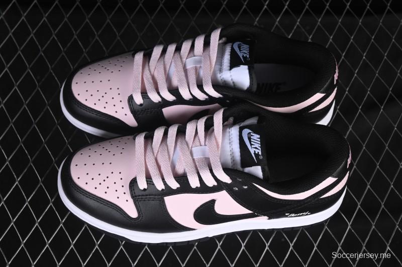حذاء تزلج نايك SB Dunk Low باللون الوردي الأسود لعيد الحب ذو الرقبة المنخفضة - DD1391-100