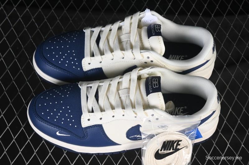 حذاء تزلج نايك SB Dunk Dunk Low Collaboration من نايكي، حذاء تزلج كاجوال منخفض مخصص من قماش كانفاس أوف وايت أزرق اللون - XD1588-230