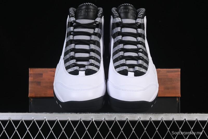 حذاء كرة السلة نايك اير جوردان 10 ريترو جوردان 10 ريترو رمادي فاتح فولاذي رمادي - HJ6779-104