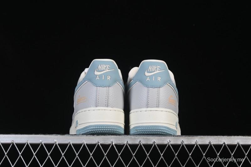 حذاء نايك اير فورس 1'07 منخفض من نايك بالتعاون مع غوتشي حذاء رياضي كاجوال أزرق رمادي - YF9511-800