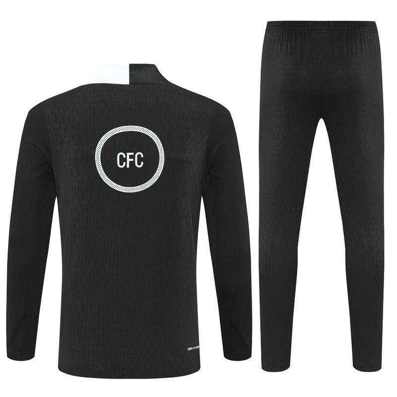 Player Version 25/26 Chelsea Black T90 Half Zipper Jacket+Long Pants