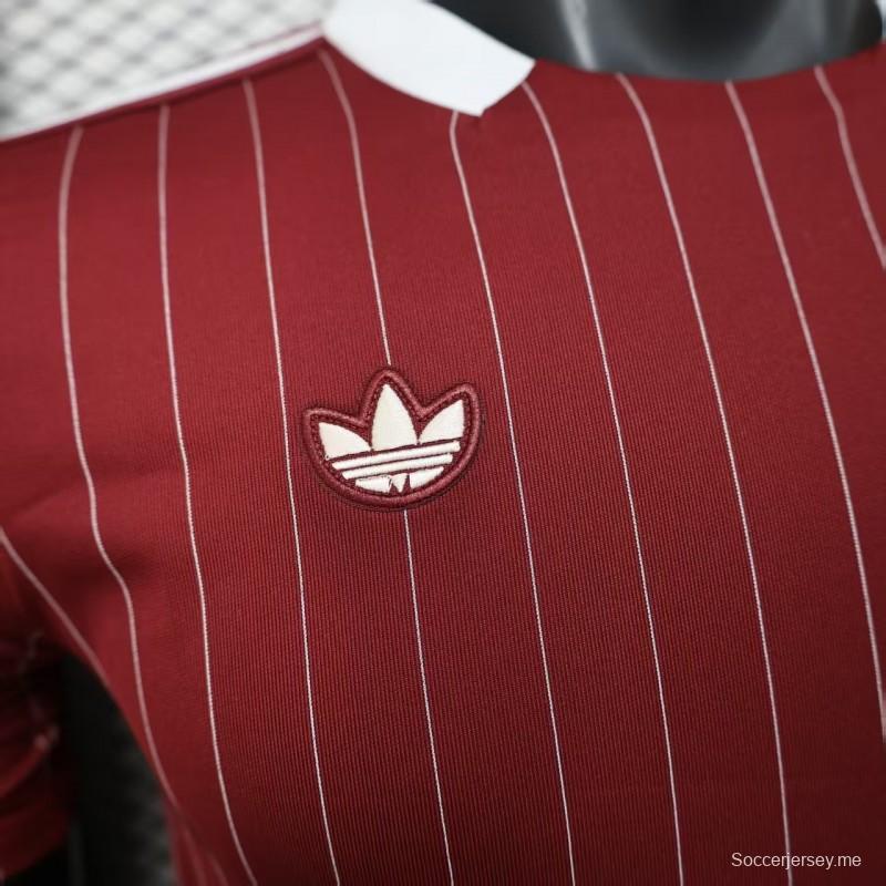 Player Version 25/26 Ajax Wine Adidas Original Casual Jersey