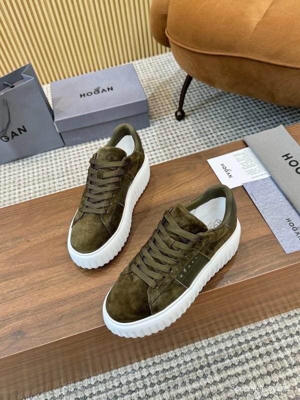 Hogan H-STRIPES Series Couple Thick Sole Biscuit Sneakers Casual Sports Shoes - AS00310