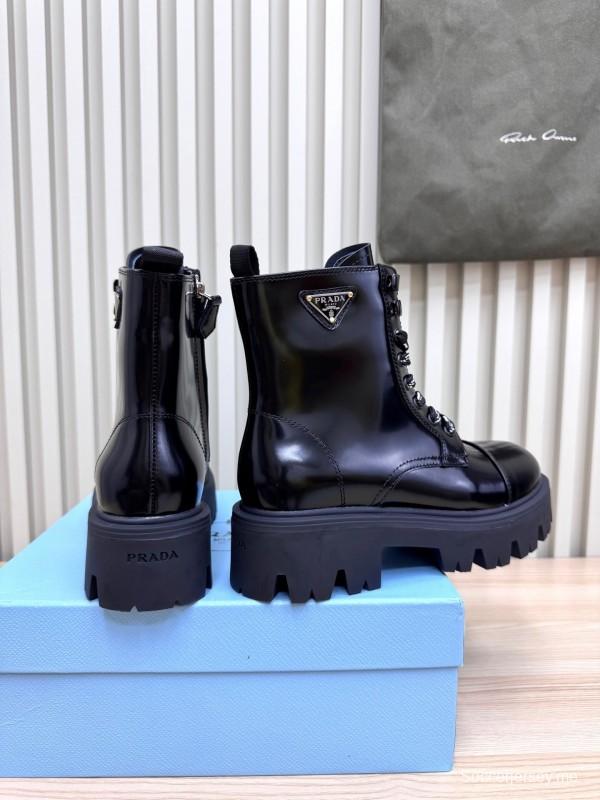 Prada 2025 SS Platform Martin Boots with Classic Triangle Logo - LY0350