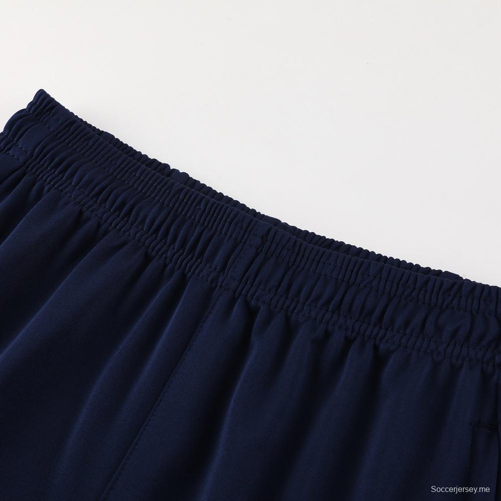 23/24 فريق باريس سان جيرمان أزرق ملكي S-2XL سترة نصف سحاب + بنطلون طويل