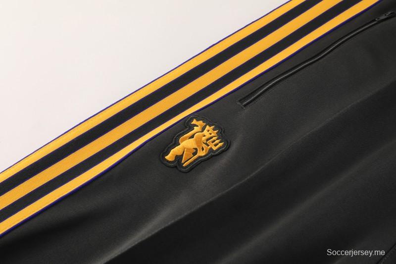 25/26 مانشستر يونايتد 08 رمادي غامق بنصف سحاب 25/26 مانشستر يونايتد + بنطال طويل S-2XL