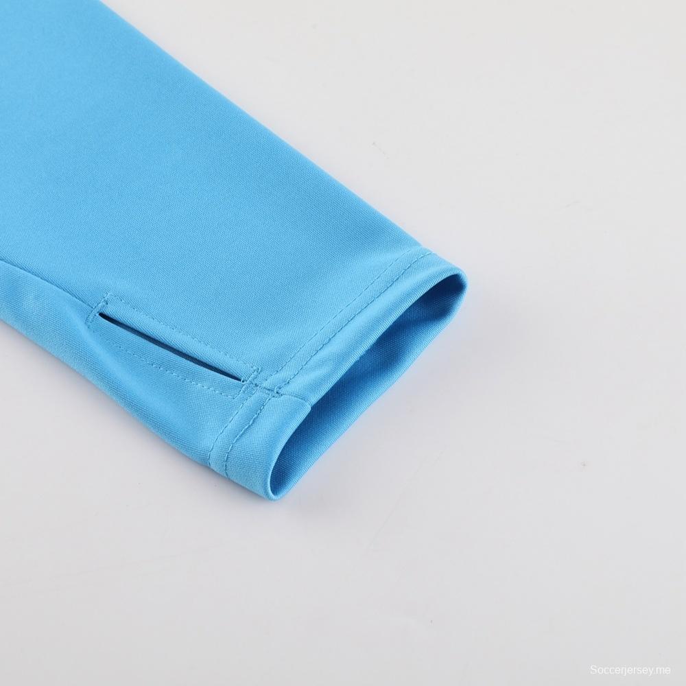 25/26 مانشستر سيتي سترة نصف سحاب أزرق سماوي أزرق سماوي+بنطلون طويل