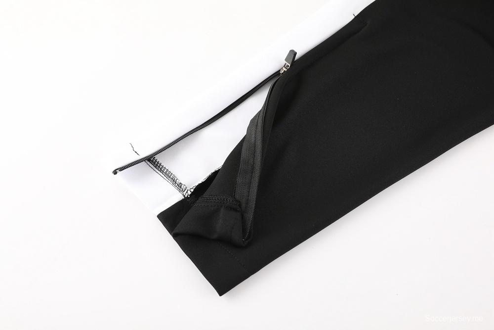 23/24 نيوكاسل أسود S-2XL أسود جاكيت نصف سحاب + بنطلون طويل