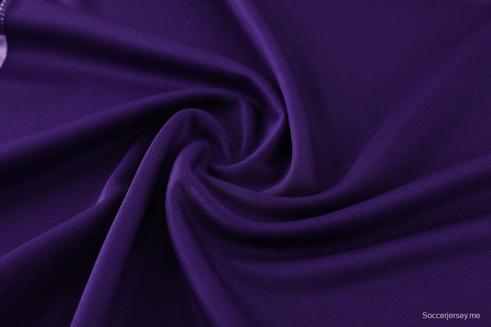 2025 ألمانيا 2025 كم قصير أرجواني + شورت كرة قدم قصير الأكمام + شورت كرة قدم