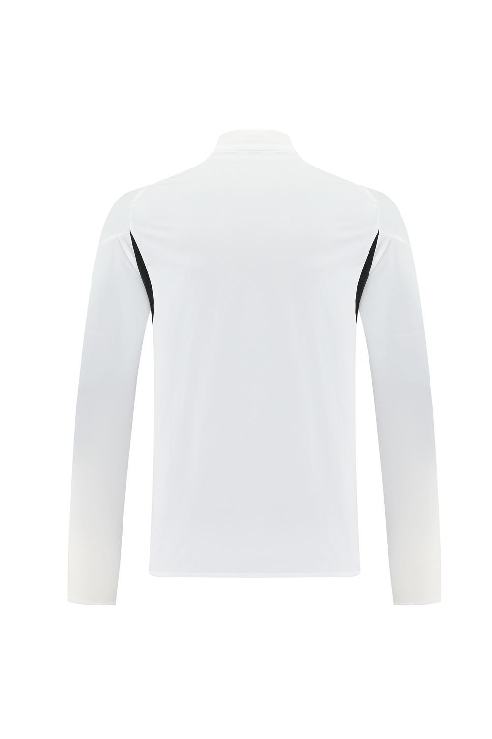 25/26 مانشستر يونايتد أبيض S-3XL مانشستر يونايتد سترة نصف سحاب + بنطلون طويل + بنطلون أبيض S-3XL