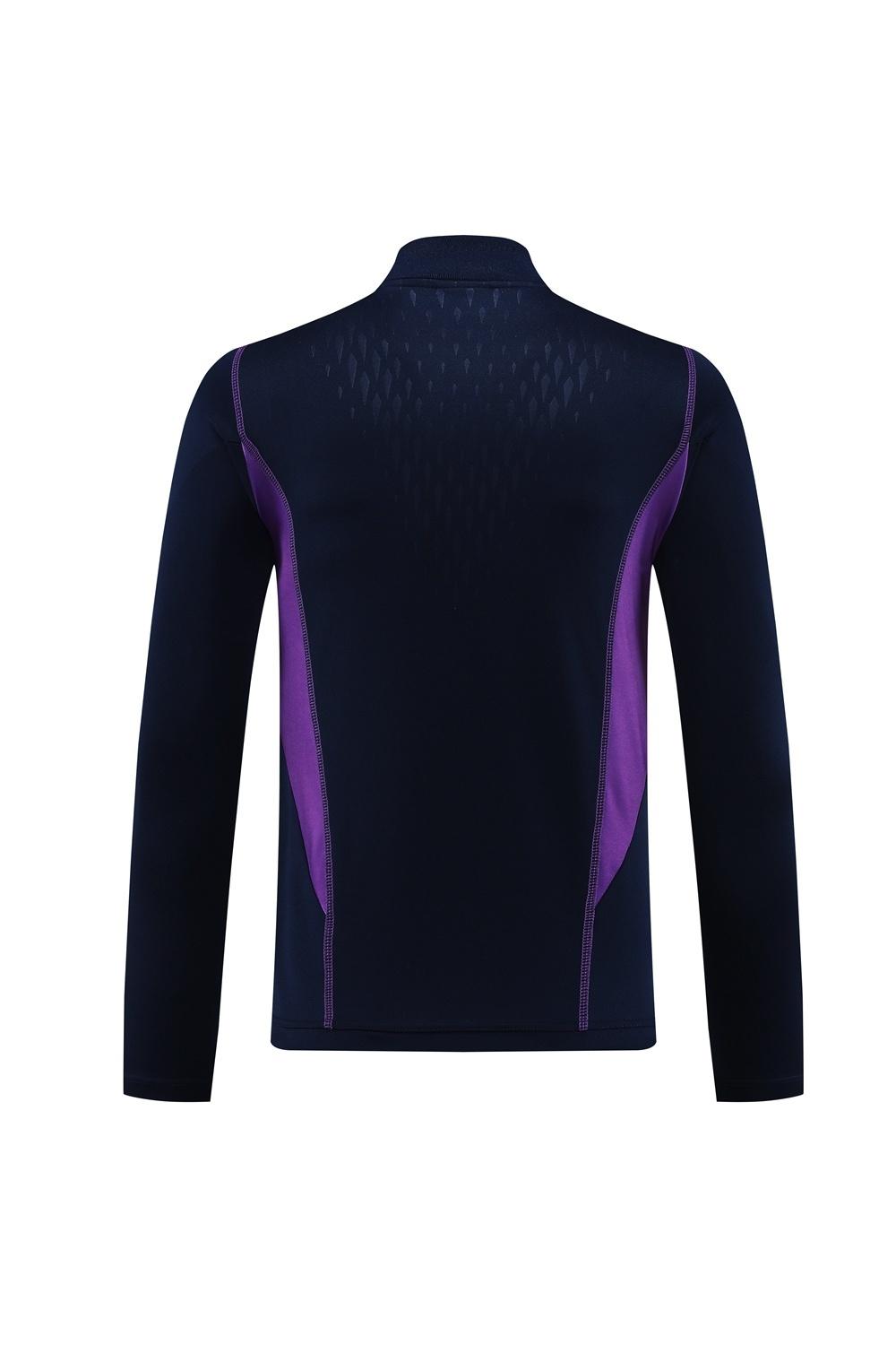 23/24 الأرجنتين 23/24 أزرق ملكي S-2XL سترة نصف سحاب + بنطلون طويل