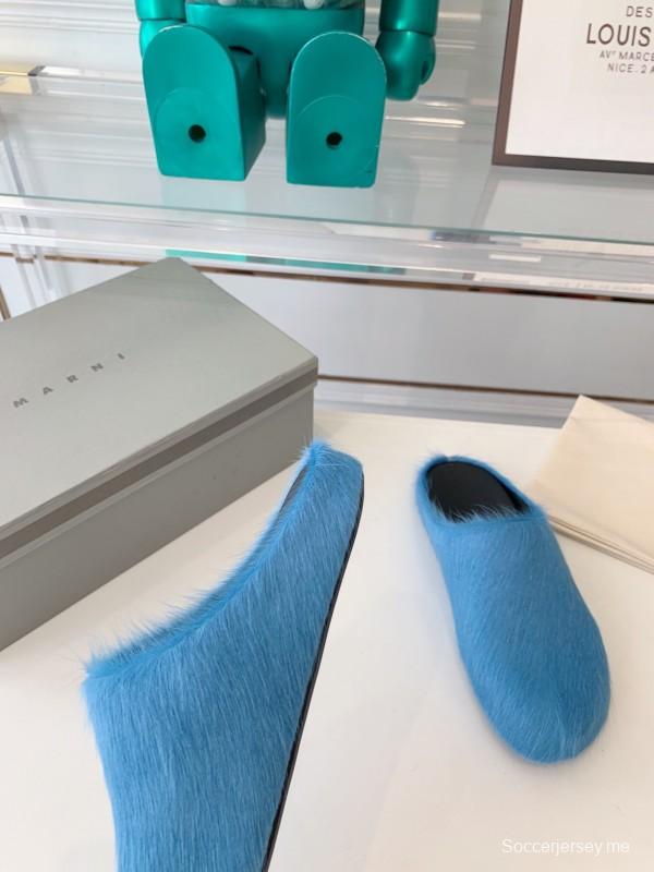 Marni 2025/SS Mule Shoes with Pony Hair - LY00