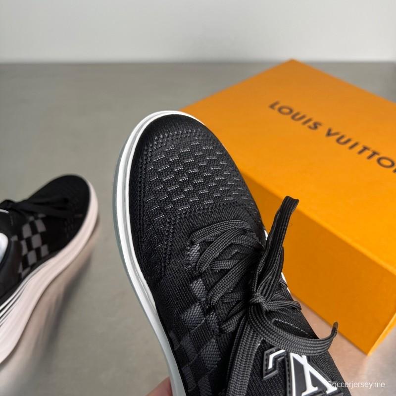 حذاء رياضي منسوج من لويس فويتون بيفرلي هيلز بنعل رياضي محبوك بنقشة Monogram بنعل إسفنجي IP فوم مستورد - YC