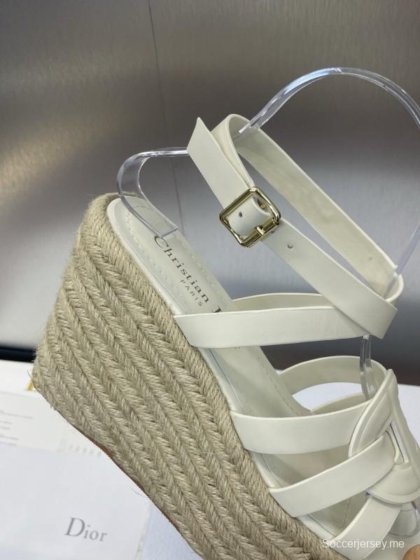 حذاء ديور D-Club D-Club جيلي ملون مجوف بحزام متقاطع ذو كعب عالٍ نسائي - KFY00290