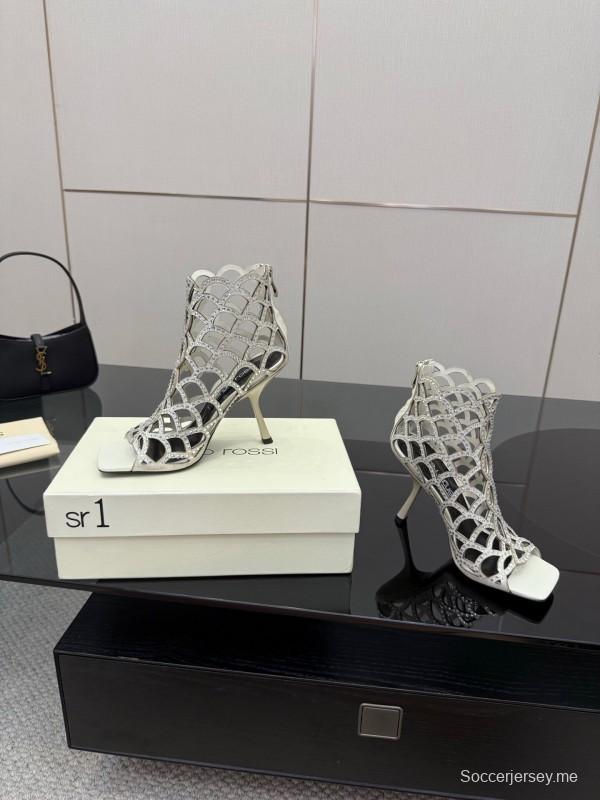 صندل سيرجيو روسي صندل حورية البحر 2025 من مجموعة SS صندل بكعب عالٍ أنيق بشبكة صيد السمك - KFY00470